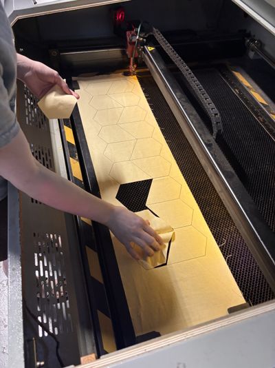 Mikayla laser cutting fabric for English Paper Piecing
