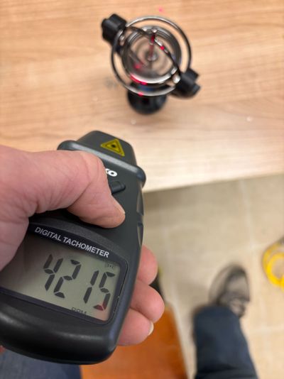 When air compressors and gyroscopes meet - we topped 10k revolutions per minute.